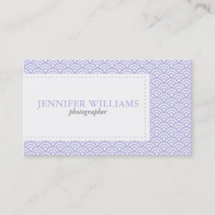 Lavender Japanese Seigaiha Pattern Business Card