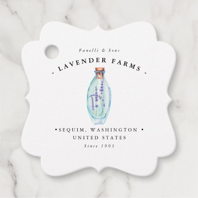 Lavender Jar Logo | Business Hang Tag (Front)