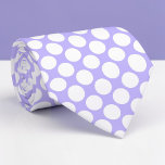 Lavender Jumbo Polka Dots Custom Necktie<br><div class="desc">Make a bold statement with this custom necktie featuring vibrant jumbo polka dots. Perfect for adding a touch of playful elegance to any outfit, this necktie is a unique and eye-catching accessory that’s sure to turn heads. Whether you’re dressing up for a special occasion or adding some personality to your...</div>