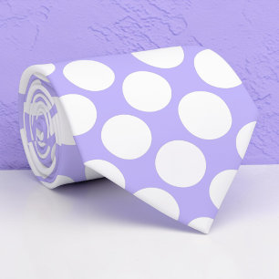 Lavender Jumbo Polka Dots Custom Necktie