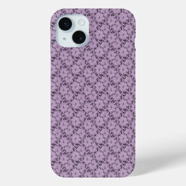 Lavender Lace Floral iPhone Case (Back)
