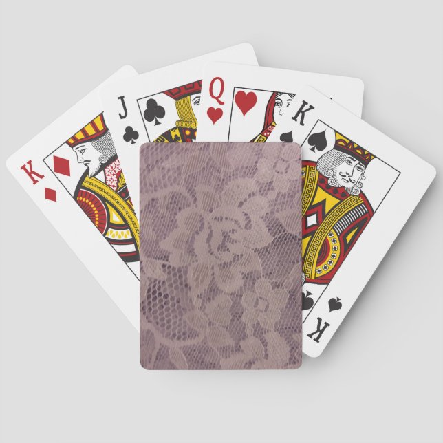 Lavender Lace Playing Cards (Back)
