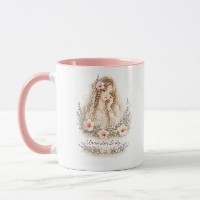 Lavender Lady Angel Mug (Left)