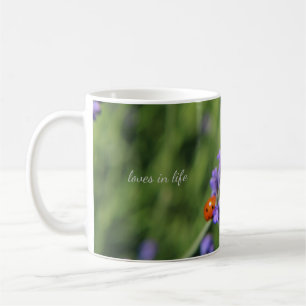 Lavender & Lady Bug Coffee Mug