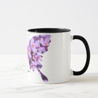 Lavender Lantana Flowers on a Coffee Mug