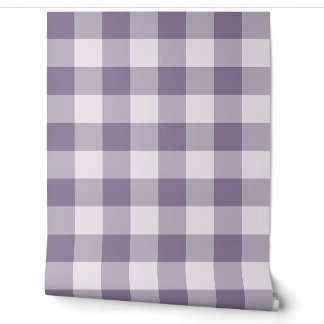 Lavender Large Buffalo Plaid Gingham Wallpaper