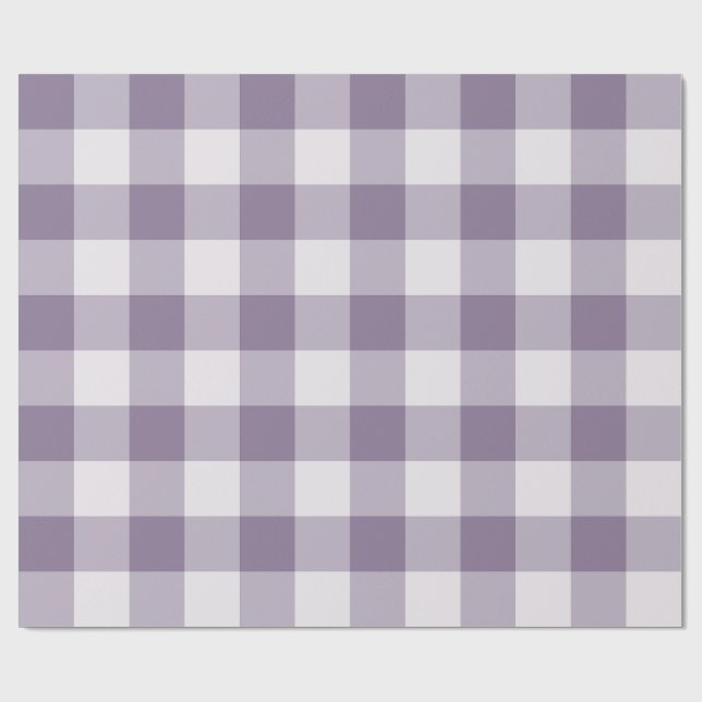Lavender Large Buffalo Plaid Gingham Wrapping Paper (Flat)