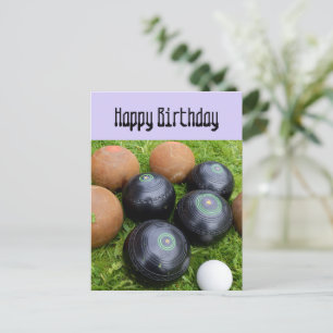 Lavender Lawn Bowls, Flat Birthday Card