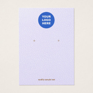 Lavender Leather Add Logo Earring Display Card