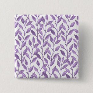 Lavender Leaves 15 Cm Square Badge
