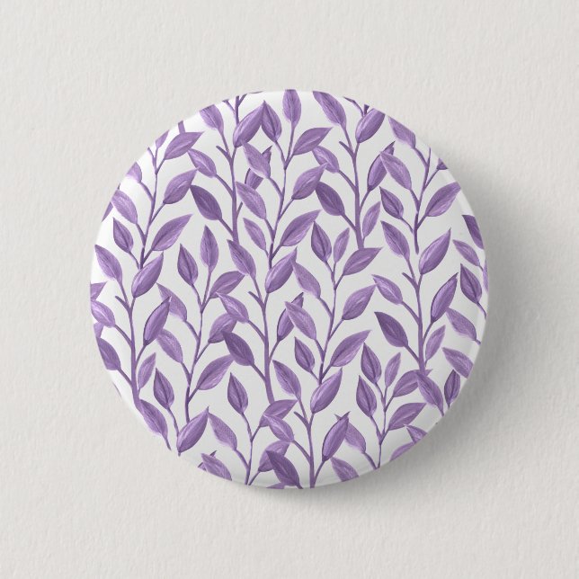 Lavender Leaves 6 Cm Round Badge (Front)