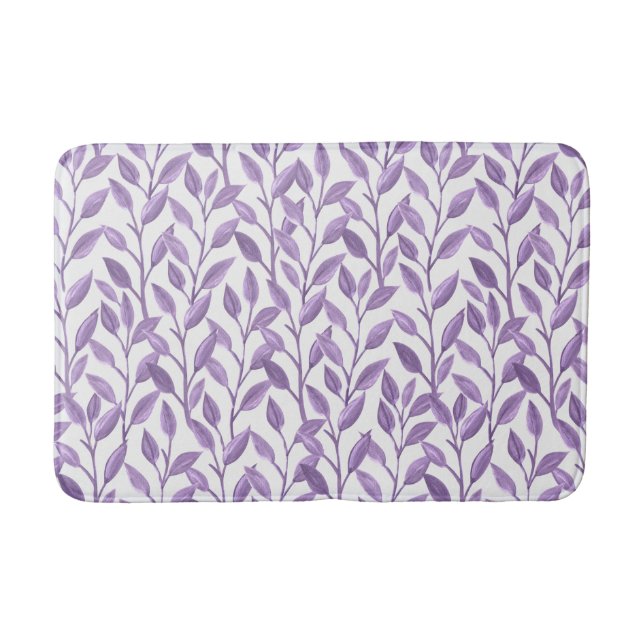 Lavender Leaves Bath Mat (Front)