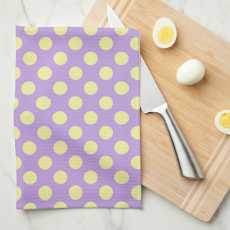 Lavender Lemon Polkadots Tea Towel
