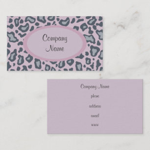 Lavender Leopard Print  Business Card