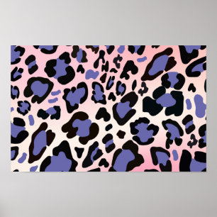 Lavender Leopard Print: Soft Stylish Wild Design Poster