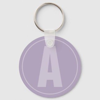 Lavender Letter Monogram Purple Initial Keychain