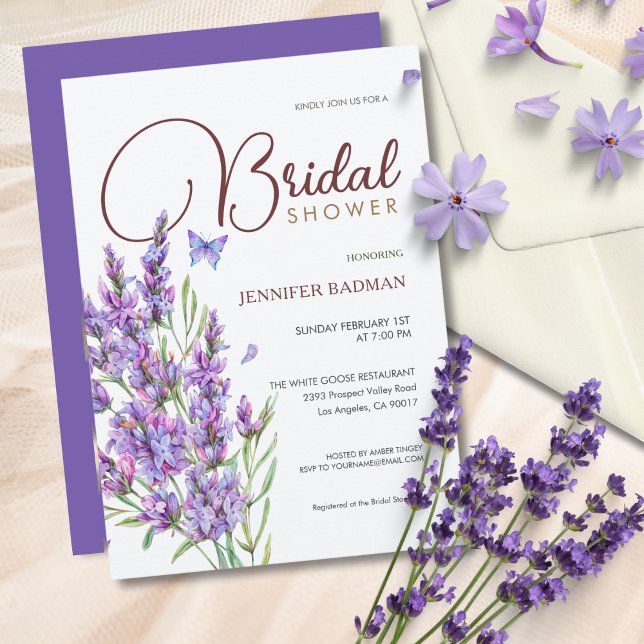 Lavender Lilac Elegant Mauve Watercolor Invitation (Creator Uploaded)