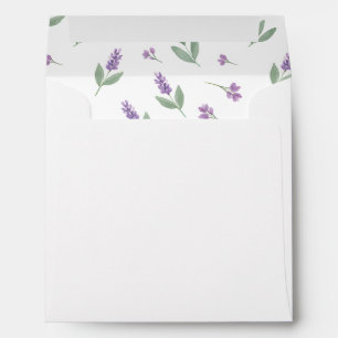 Lavender Lilac Floral Arch Bridal Shower  Envelope