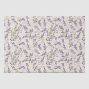 Lavender Lilac Flower Design Tissue Paper