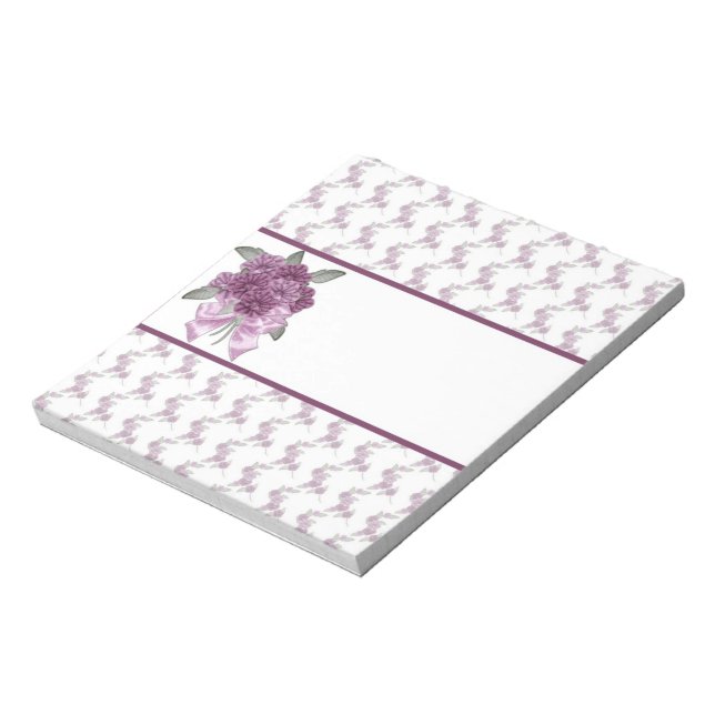 Lavender Lilac Flowers Candy Bar Wrappers Favours  Notepad (Rotated)