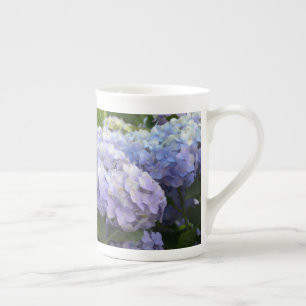 Lavender & Lilac Hortensia Hydrangea Flowers Bone China Mug