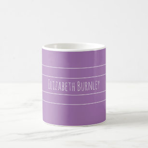 Lavender lilac personalised with your name coffee mug
