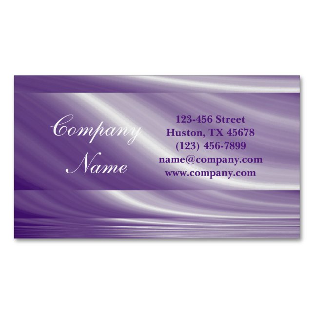 lavender lilac purple hair salon beauty SPA Magnetic Business Card (Front)