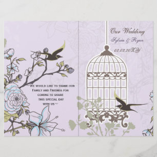 Lavender Lilac vintage birdcage birds wedding