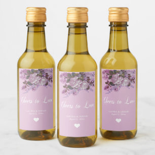Lavender, Lilacs and Roses, Wedding  Wine Label