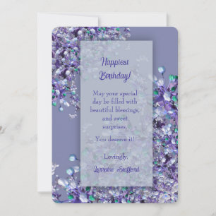 Lavender Lilacs Happiest Birthday Florals Card
