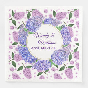 Lavender Lilacs Wedding Paper Napkin