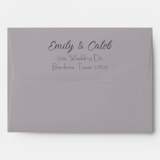Lavender Line Art Floral Wedding Invitation Envelo Envelope