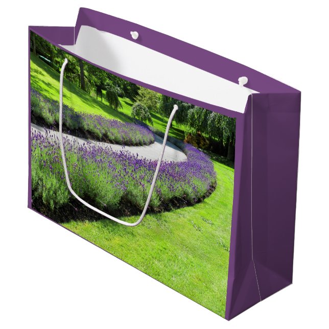 Lavender-Lined Walk Large Gift Bag (Front Angled)