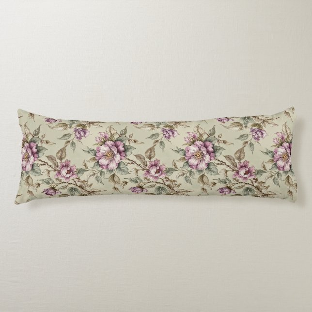 Lavender Long Stem Roses Body Cushion (Front)