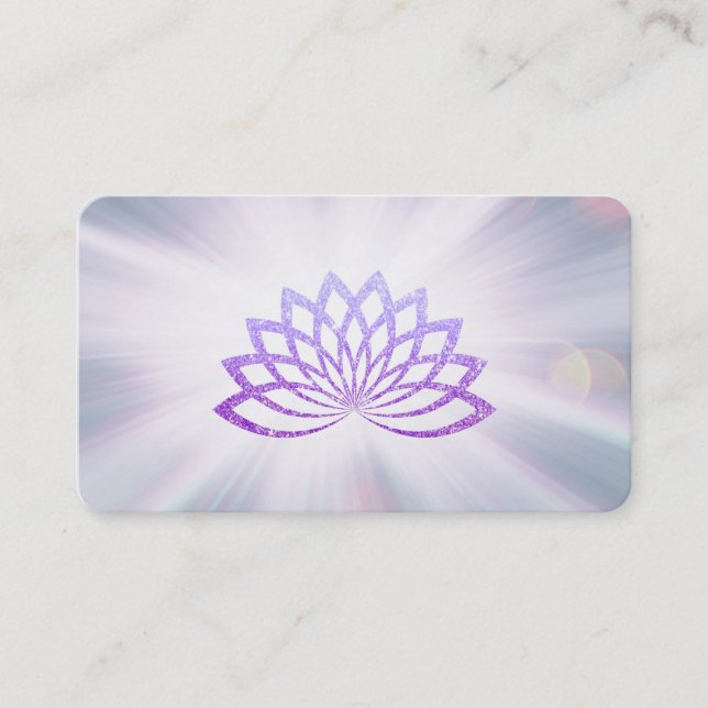 *~* Lavender Lotus Rays Reiki Energy Healing Business Card (Front)