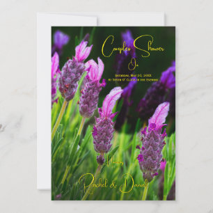 Lavender, Love & Devotion Yellow, Wedding Couples Invitation