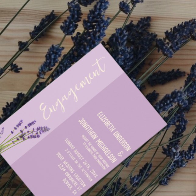 Lavender Love Engagement Party Invitation (Creator Uploaded)