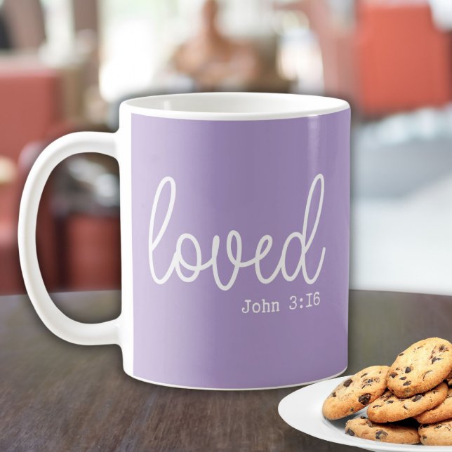 Lavender Love Faith Quote minimalist Coffee Mug (Creator Uploaded)