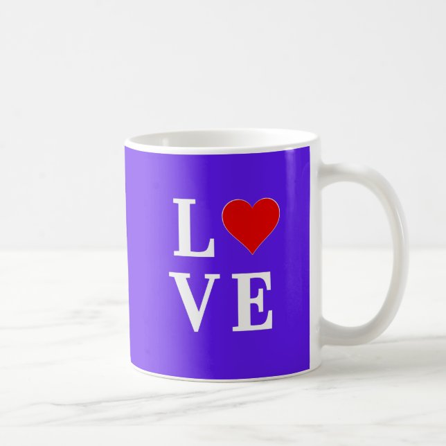 Lavender LOVE Modern Chic Elegant Coffee Mug (Right)