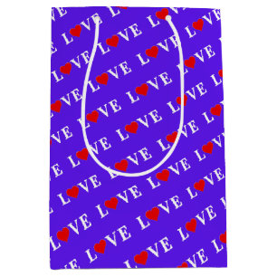 Lavender LOVE Modern Elegant Medium Gift Bag