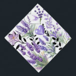 Lavender Love Pet Bandanna<br><div class="desc">A graceful watercolor collage featuring blooming lavender,  delicate leaves,  and a glossy heart accent. Soft purple hues and a hand-painted look evoke feelings of calm,  and nature’s quiet beauty. Perfect for floral lovers,  lavender fans,  and anyone drawn to peaceful botanical art.</div>