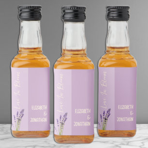 Lavender Love Wedding Liquor Bottle Label