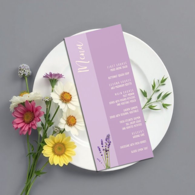 Lavender Love Wedding Menu (Creator Uploaded)