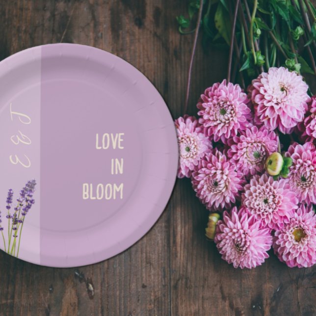 Lavender Love Wedding Paper Plate (Creator Uploaded)