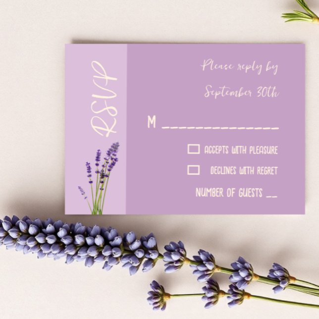 Lavender Love Wedding RSVP Card (Creator Uploaded)