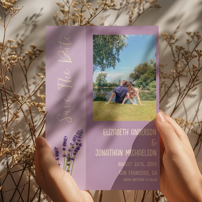 Lavender Love Wedding Save The Date (Creator Uploaded)