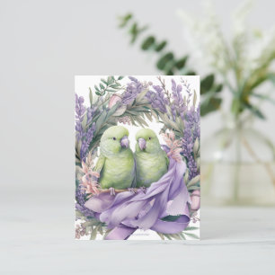 Lavender Lovebirds  Postcard
