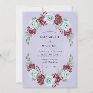 Lavender Majestic Winter Wedding Invitation