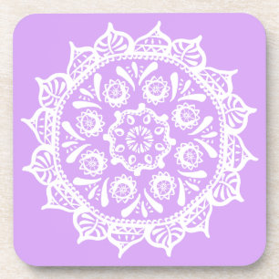 Lavender Mandala Coaster