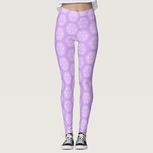 Lavender Mandala Leggings (Front)